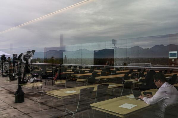 Công tác chuẩn bị trung tâm báo chí tại Anchorage - Sputnik Việt Nam