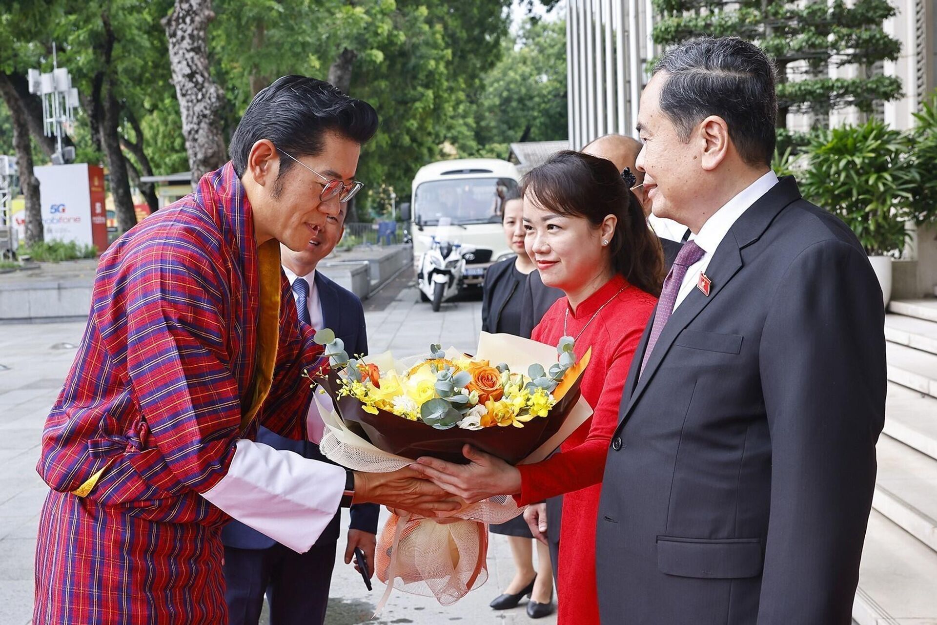 Chủ tịch Quốc hội Trần Thanh Mẫn hội kiến Quốc vương Bhutan - Sputnik Việt Nam, 1920, 20.08.2025