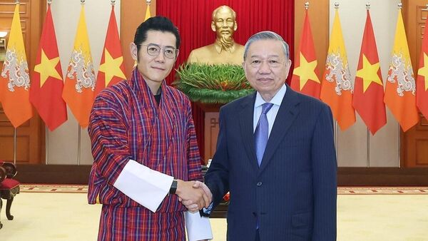 Tổng Bí thư Tô Lâm tiếp Quốc vương Bhutan Jigme Khesar Namgyel Wangchuck - Sputnik Việt Nam