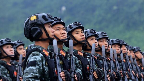 Tổng hợp luyện lực lượng diễu binh, diễu hành thực hiện nhiệm vụ A80 - Sputnik Việt Nam