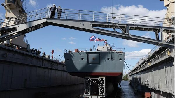 Lễ hạ thủy tàu khu trục Đô đốc Amelko tại St. Petersburg - Sputnik Việt Nam