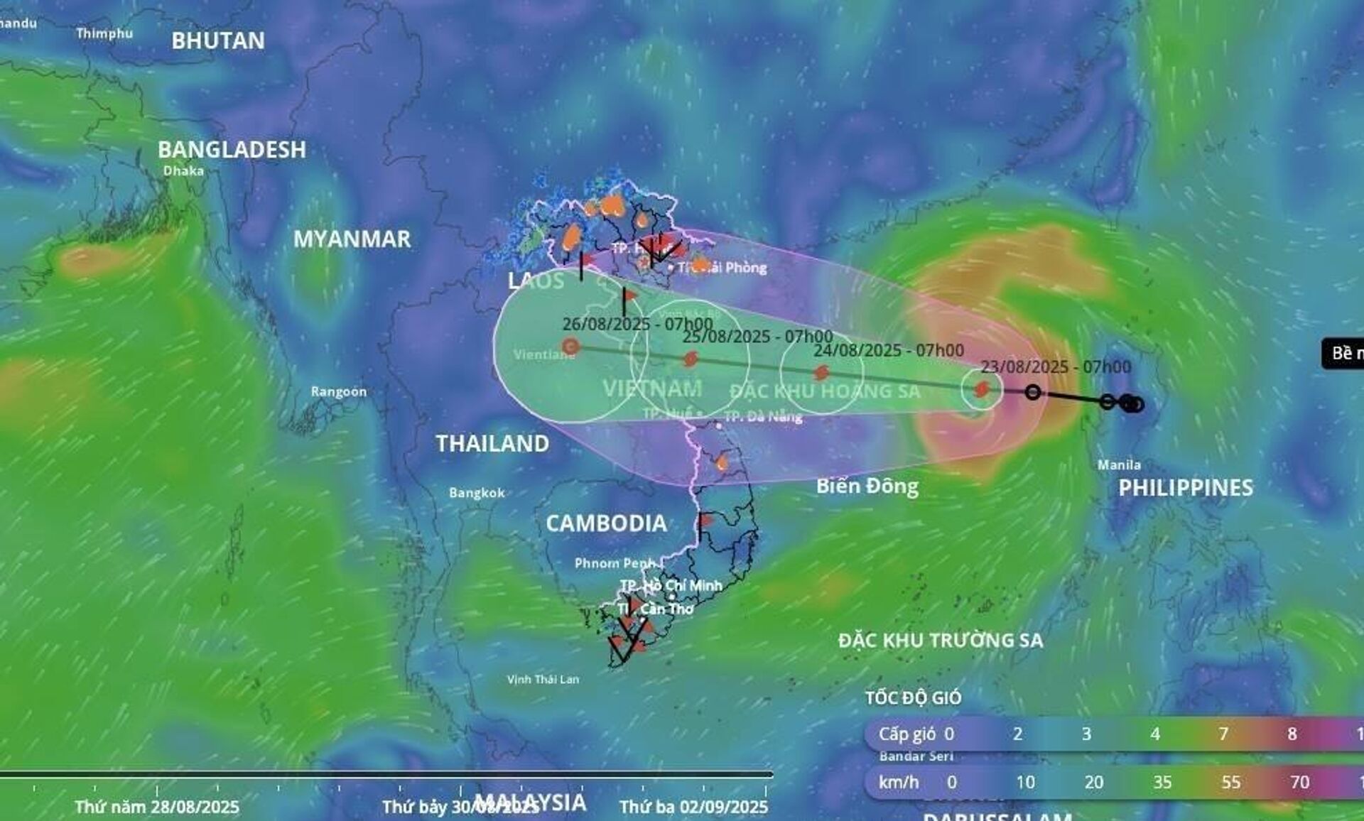 Tin bão khẩn cấp (Cơn bão số 5) - Sputnik Việt Nam, 1920, 23.08.2025