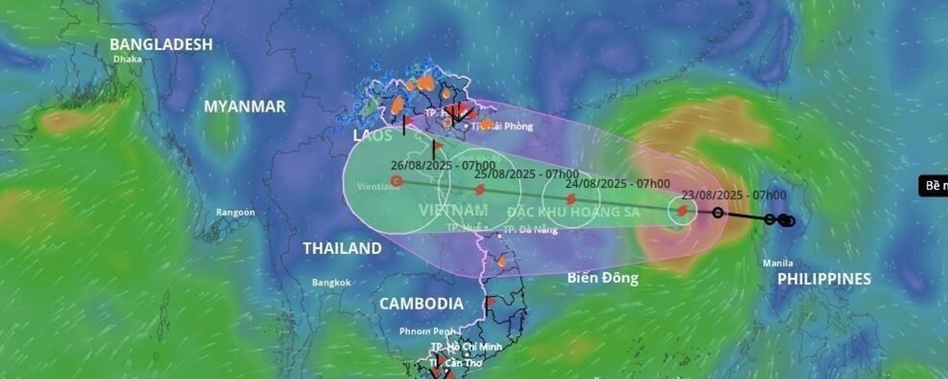Tin bão khẩn cấp (Cơn bão số 5) - Sputnik Việt Nam, 1920, 26.09.2025
