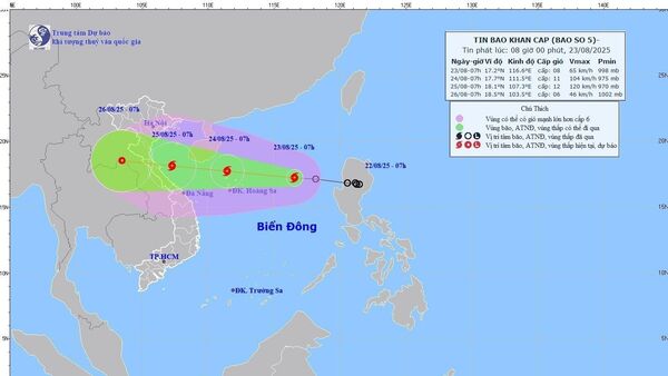 Tin bão khẩn cấp (Cơn bão số 5) - Sputnik Việt Nam