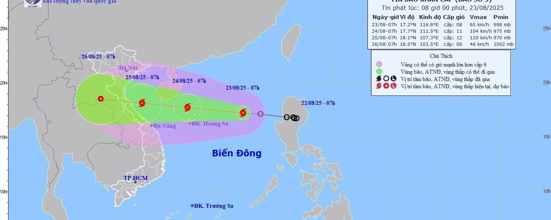 Tin bão khẩn cấp (Cơn bão số 5) - Sputnik Việt Nam, 1920, 23.08.2025