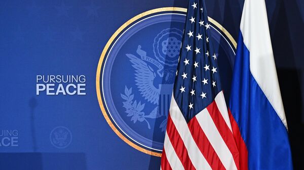 Trung tâm báo chí của hội nghị thượng đỉnh Nga-Mỹ tại Alaska - Sputnik Việt Nam