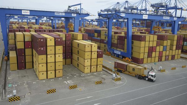 Các container tại một cảng ở Ấn Độ - Sputnik Việt Nam