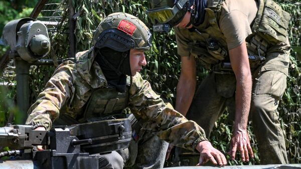 Công tác chiến đấu của kíp súng cối 2S4 Tulip thuộc nhóm lực lượng Trung tâm của Nga tại khu vực Chiến dịch quân sự đặc biệt - Sputnik Việt Nam