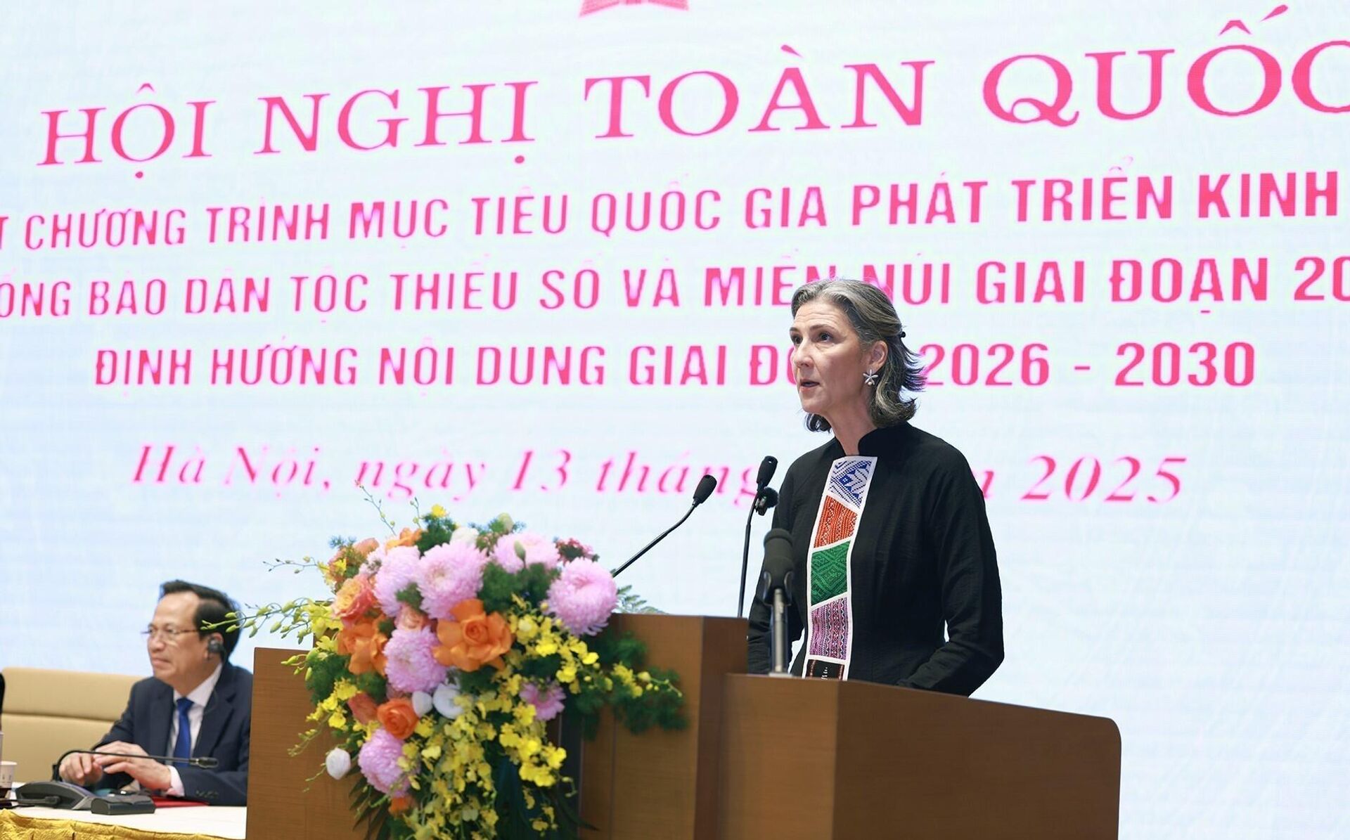 Bà Ramla Khalidi, Trưởng đại diện thường trú Chương trình Phát triển Liên hợp quốc (UNDP) tại Việt Nam phát biểu - Sputnik Việt Nam, 1920, 01.09.2025