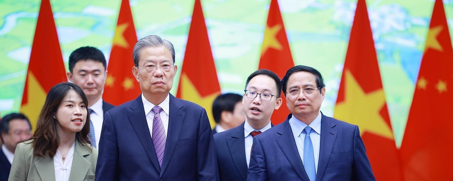 Thủ tướng Phạm Minh Chính hội kiến Ủy viên trưởng Nhân đại toàn quốc Trung Quốc Triệu Lạc Tế
 - Sputnik Việt Nam, 1920, 02.09.2025
