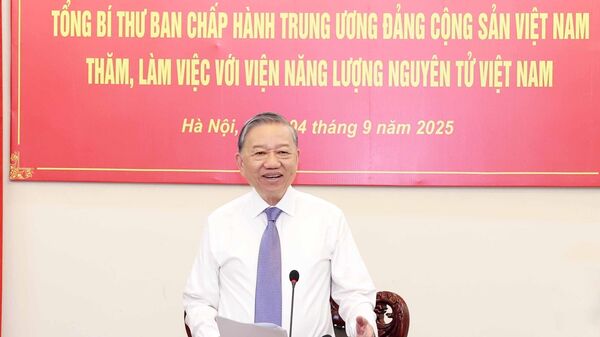 Tổng Bí thư Tô Lâm làm việc với Viện Năng lượng Nguyên tử Việt Nam - Sputnik Việt Nam