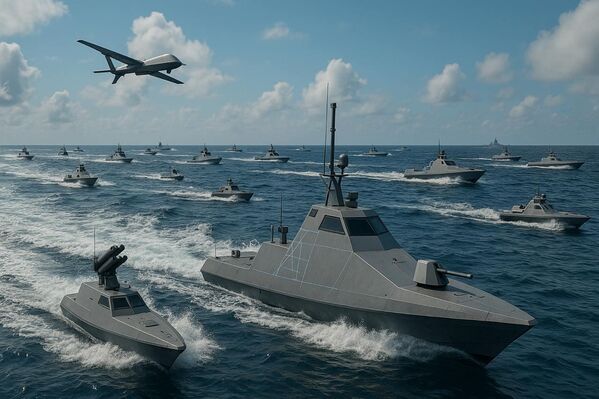 Đàn máy bay không người lái (drone) trên biển tương lai - Sputnik Việt Nam