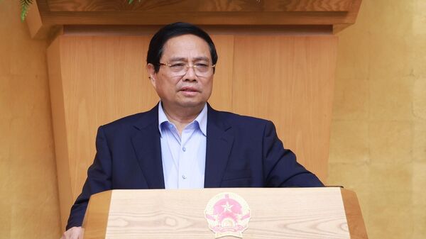 Thủ tướng Phạm Minh Chính chủ trì Phiên họp Chính phủ thường kỳ tháng 8 năm 2025.  - Sputnik Việt Nam