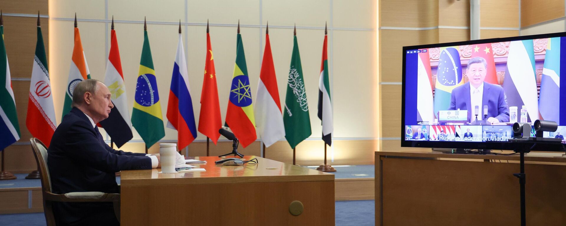 Tổng thống Vladimir Putin đã tham dự cuộc họp đặc biệt của BRICS - Sputnik Việt Nam, 1920, 08.09.2025