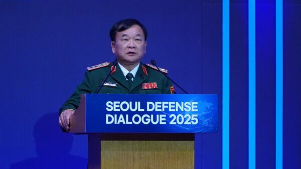 Thứ trưởng Bộ Quốc phòng Việt Nam Hoàng Xuân Chiến phát biểu tại Đối thoại SDD-14. - Sputnik Việt Nam
