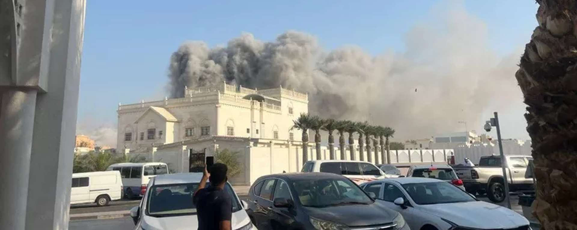 Khói tại hiện trường vụ nổ ở Doha - Sputnik Việt Nam, 1920, 09.09.2025