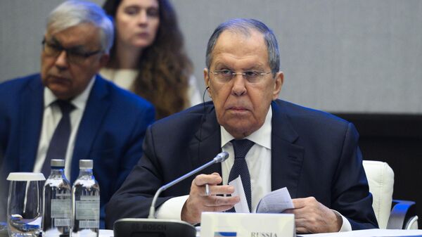 Bộ trưởng Ngoại giao Nga Sergey Lavrov tại Hội nghị Bộ trưởng lần thứ VIII của Đối thoại Chiến lược Hội đồng Hợp tác Nga - Vùng Vịnh tại Sochi - Sputnik Việt Nam