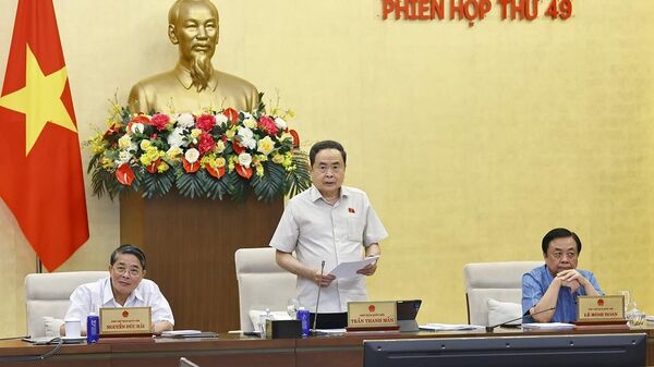  Chủ tịch Quốc hội Trần Thanh Mẫn phát biểu
 - Sputnik Việt Nam