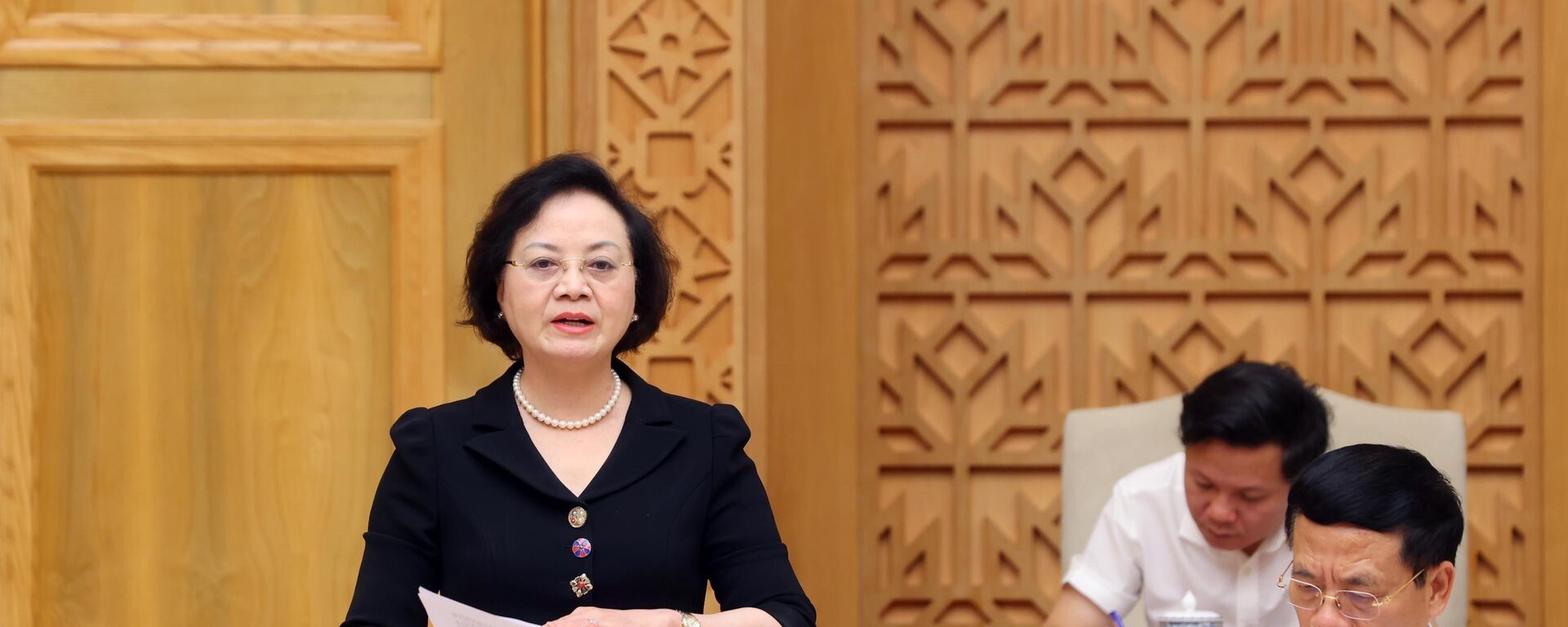 Bộ trưởng Bộ Nội vụ Phạm Thị Thanh Trà phát biểu
 - Sputnik Việt Nam, 1920, 22.10.2025