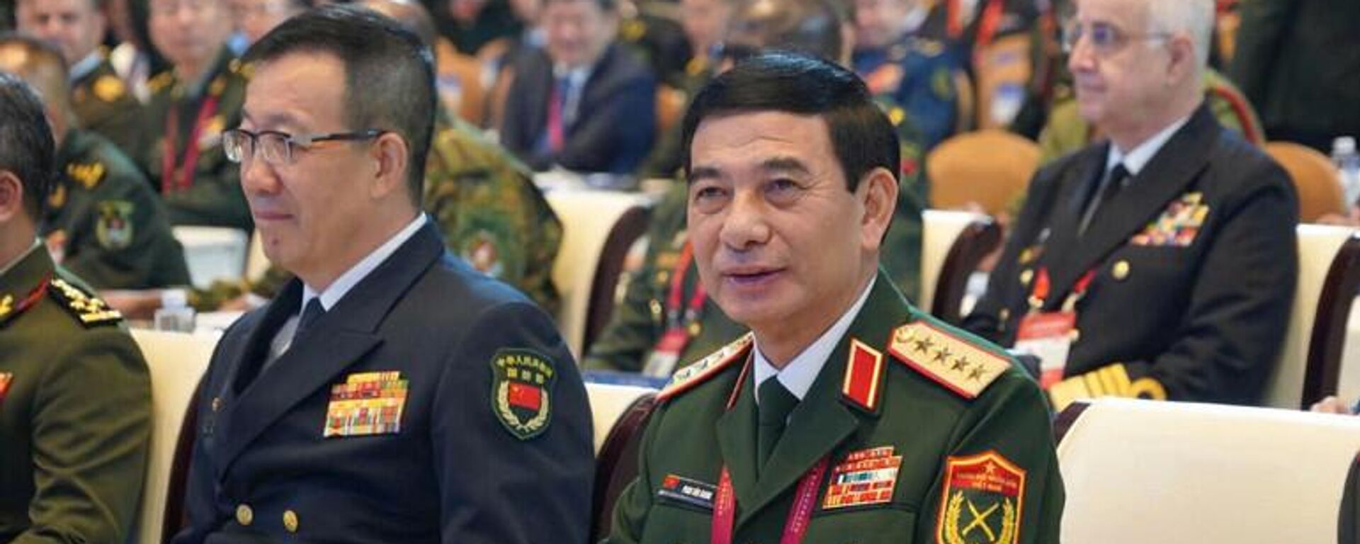 Đại tướng Phan Văn Giang, Ủy viên Bộ Chính trị, Phó bí thư Quân ủy Trung ương, Bộ trưởng Quốc phòng tại diễn đàn. - Sputnik Việt Nam, 1920, 18.09.2025