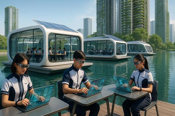 Trường học nổi thông minh giữa đô thị sông nước - Sputnik Việt Nam