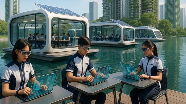 Trường học nổi thông minh giữa đô thị sông nước - Sputnik Việt Nam