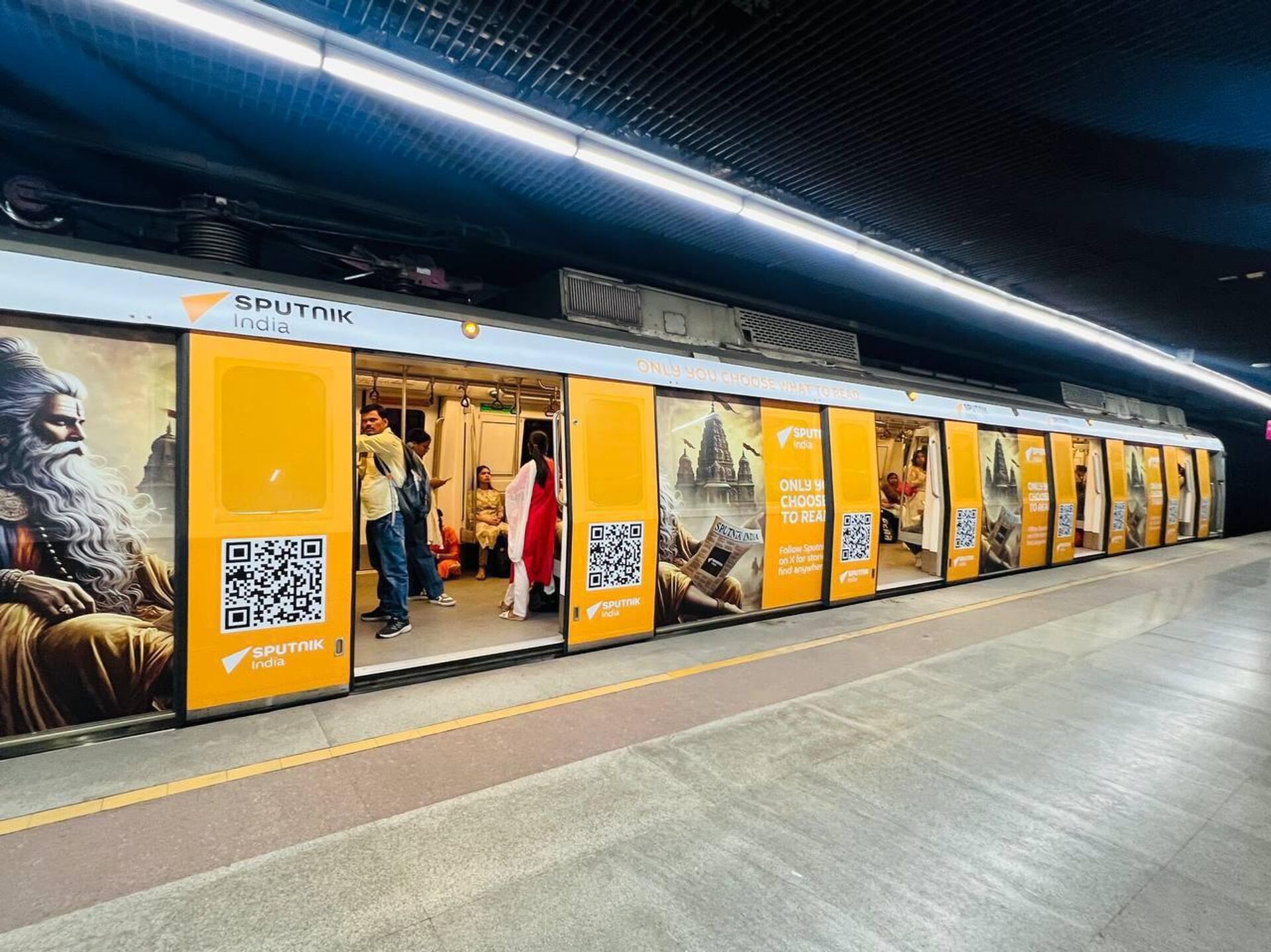 Sputnik India ra mắt tàu điện mang thương hiệu riêng tại hệ thống tàu điện ngầm New Delhi - Sputnik Việt Nam, 1920, 20.09.2025
