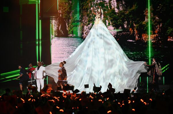 Nhóm nhạc Nam Phi Mzansi Jikelele biểu diễn tại Cuộc thi Âm nhạc Quốc tế Intervision - Sputnik Việt Nam