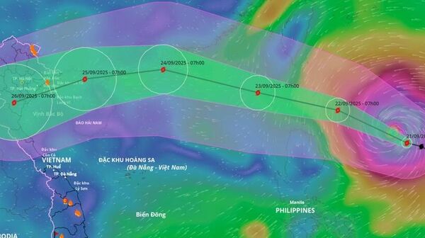 7 đài khí tượng thủy văn quốc tế dự báo bão Ragasa đi vào đất liền Việt Nam - Sputnik Việt Nam