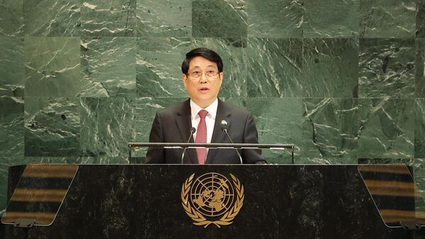 Chủ tịch nước Lương Cường phát biểu tại Phiên Thảo luận cấp cao ĐHĐ LHQ Khoá 80 - Sputnik Việt Nam