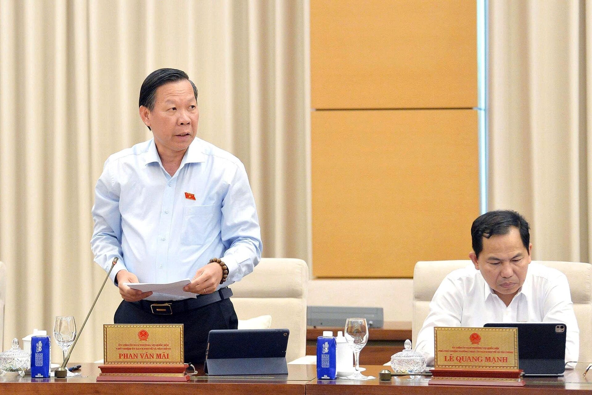 Chủ nhiệm Ủy ban Kinh tế và Tài chính của Quốc hội Phan Văn Mãi phát biểu
 - Sputnik Việt Nam, 1920, 24.09.2025