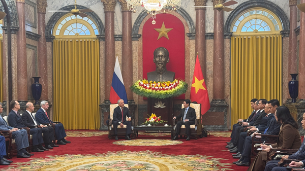 Chủ tịch nước Lương Cường tiếp Chủ tịch Duma Quốc gia Nga Vyacheslav Volodin - Sputnik Việt Nam