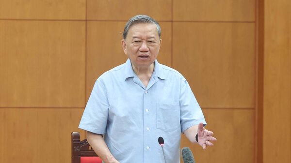 Tổng Bí thư Tô Lâm phát biểu chỉ đạo cuộc họp
 - Sputnik Việt Nam