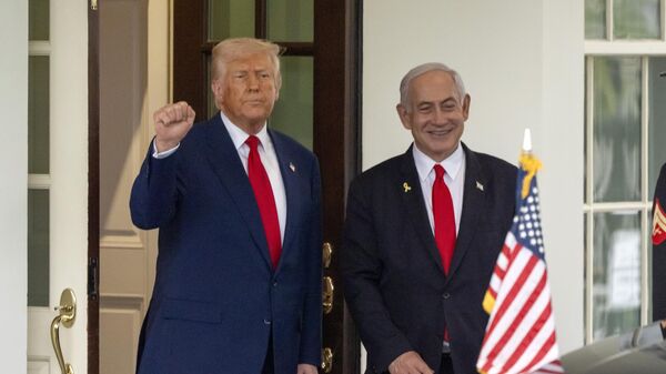 Tổng thống Hoa Kỳ Donald Trump và Thủ tướng Israel Benjamin Netanyahu - Sputnik Việt Nam