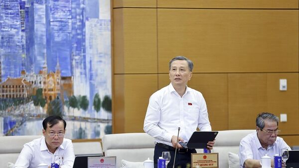 Chủ nhiệm Ủy ban Khoa học, Công nghệ và Môi trường của Quốc hội Lê Quang Huy phát biểu
 - Sputnik Việt Nam