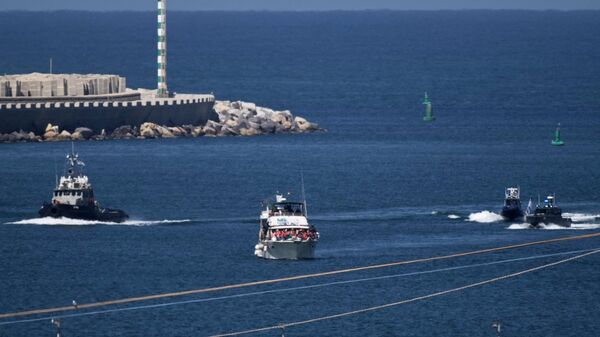 Quân đội Israel chặn tàu “Đoàn tàu kiên cường” và đưa về cảng Ashdod, Israel - Sputnik Việt Nam