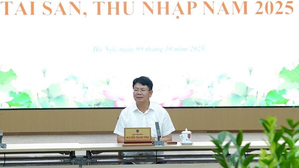 Thứ trưởng Bộ Tư pháp Nguyễn Thanh Tịnh chủ trì buổi bốc thăm xác minh tài sản, thu nhập năm 2025 của Bộ Tư pháp. - Sputnik Việt Nam