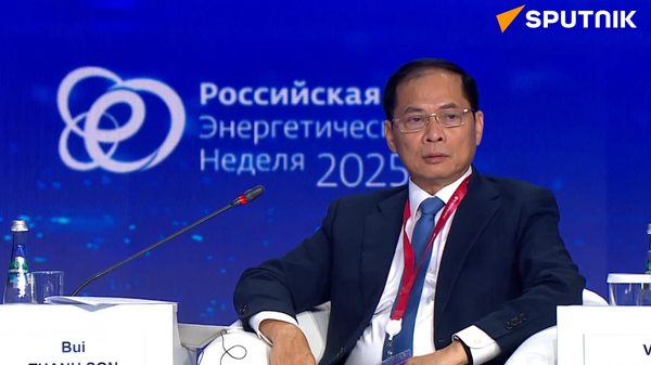 Video đầy đủ về bài phát biểu của Phó Thủ tướng Việt Nam Bùi Thanh Sơn tại Diễn đàn Quốc tế Tuần lễ Năng lượng Nga - Sputnik Việt Nam