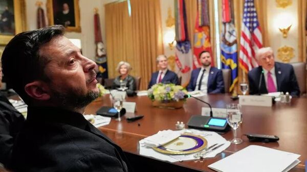 Vladimir Zelensky trong cuộc gặp với Tổng thống Hoa Kỳ Donald Trump Vladimir Zelensky trong cuộc gặp với Tổng thống Hoa Kỳ Donald Trump - Sputnik Việt Nam