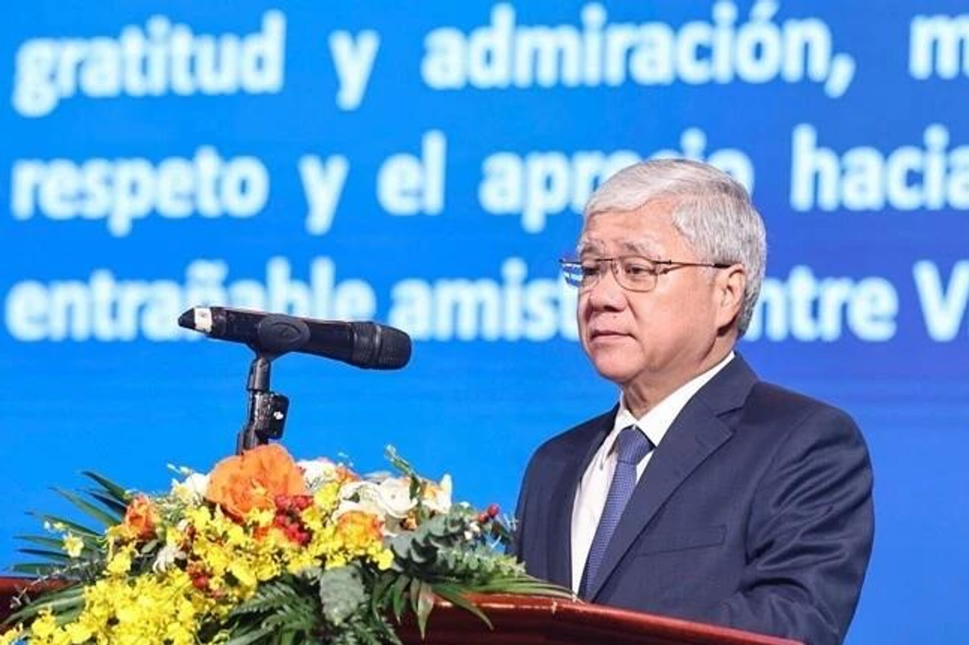 Chủ tịch Ủy ban Trung ương MTTQ Việt Nam Đỗ Văn Chiến phát biểu tại buổi lễ - Sputnik Việt Nam, 1920, 18.10.2025