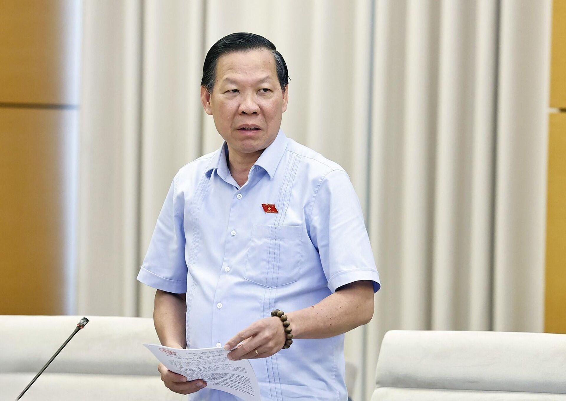 Chủ nhiệm Ủy ban Kinh tế và Tài chính của Quốc hội Phan Văn Mãi phát biểu - Sputnik Việt Nam, 1920, 21.10.2025