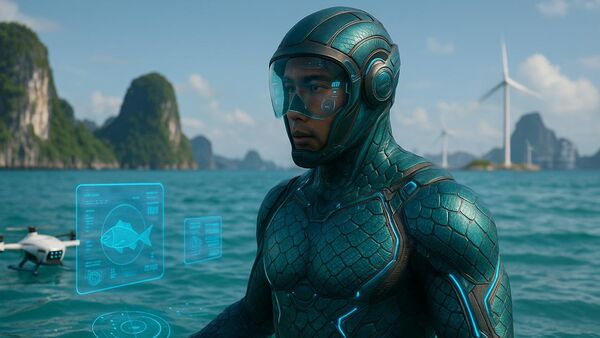 Bộ đồ lặn thông minh «Dragon-Scale» (vảy rồng) - Sputnik Việt Nam