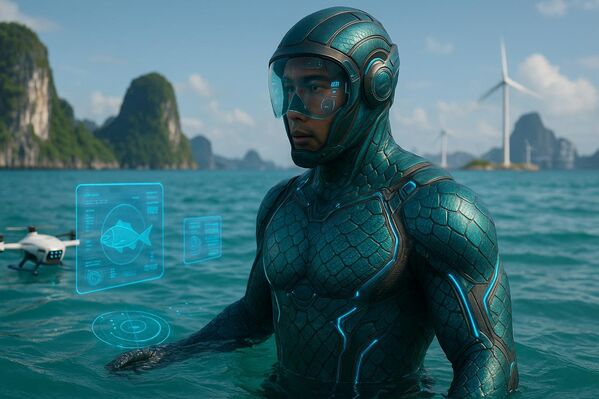 Bộ đồ lặn thông minh «Dragon-Scale» (vảy rồng) - Sputnik Việt Nam