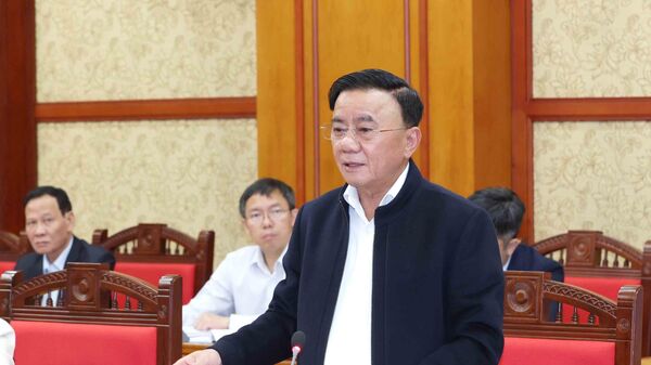 Đồng chí Trần Cẩm Tú, Uỷ viên Bộ Chính trị, Thường trực Ban Bí thư phát biểu chỉ đạo - Sputnik Việt Nam