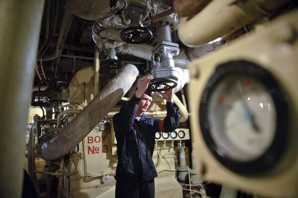 Khoang động cơ và nồi hơi của tàu tuần dương chạy năng lượng hạt nhân &quot;Piotr Đại đế&quot; - Sputnik Việt Nam