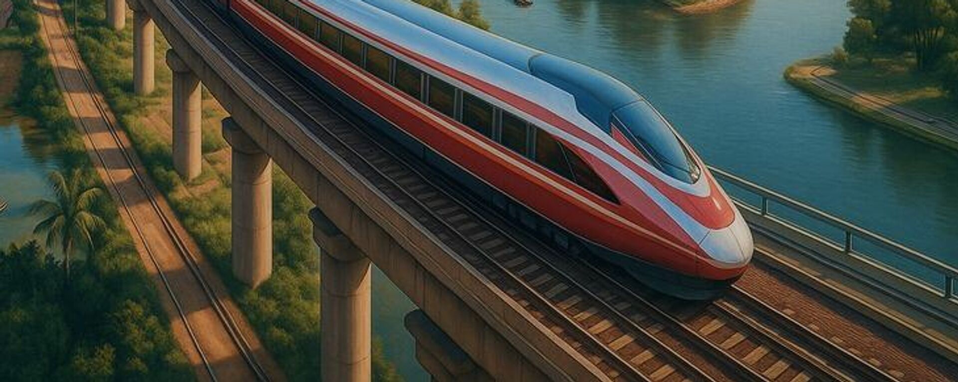 Phối cảnh dự án đường sắt đô thị nối trung tâm TP.HCM - Cần Giờ - Sputnik Việt Nam, 1920, 29.10.2025