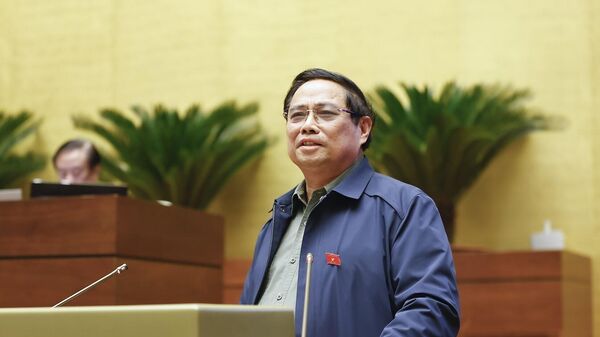 Thủ tướng Chính phủ Phạm Minh Chính phát biểu giải trình, làm rõ một số vấn đề đại biểu Quốc hội nêu - Sputnik Việt Nam