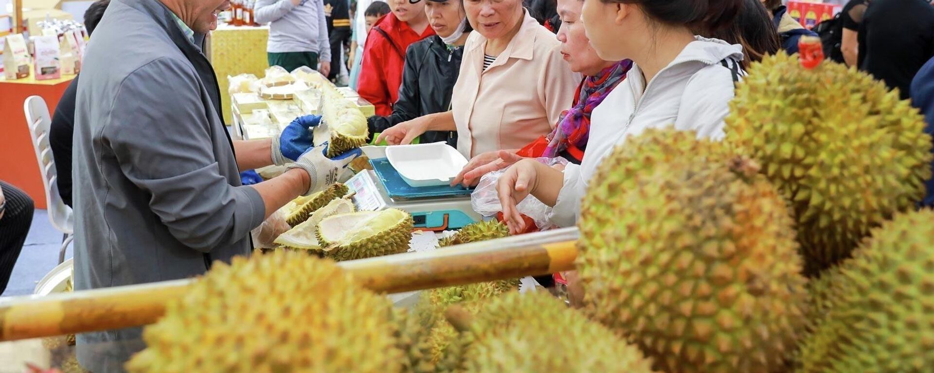 Người dân mua sắm tại Hội chợ mùa Thu 2025 Người dân mua sắm tại Hội chợ mùa Thu 2025 - Sputnik Việt Nam, 1920, 05.11.2025