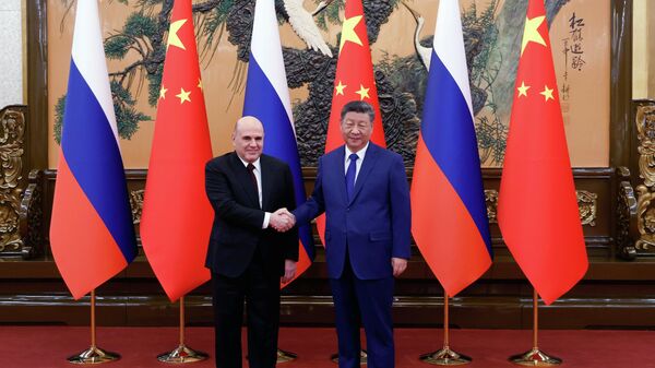 Thủ tướng Nga Mikhail Mishustin và Chủ tịch Trung Quốc Tập Cận Bình - Sputnik Việt Nam