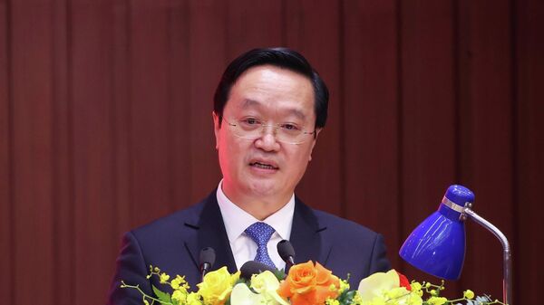 Tân Phó Bí thư Thành ủy Hà Nội Nguyễn Đức Trung phát biểu - Sputnik Việt Nam